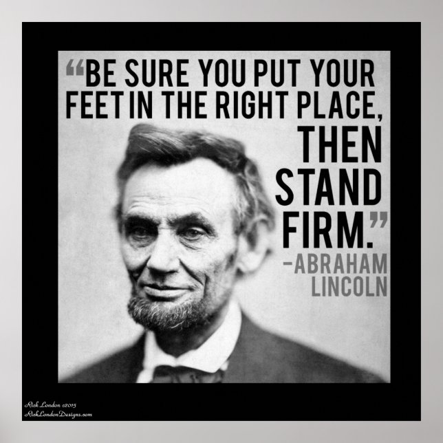 Lincoln & Stand Fast Citat Poster (Framsidan)