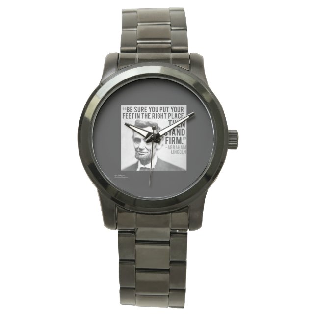 Lincoln & Stand Firm Citat Armbandsur (Framsida)