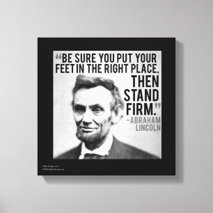 Lincoln & Stand Firm Quote Canvastryck
