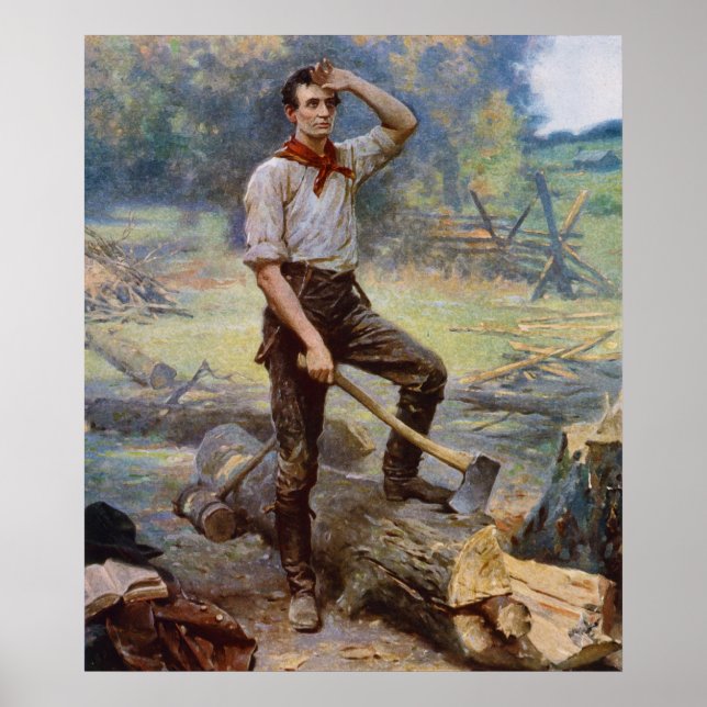 Lincoln the Rail Splitter by Jean L. Gerome Ferris Poster (Framsidan)