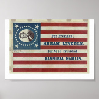 Lincoln till president 1860 poster