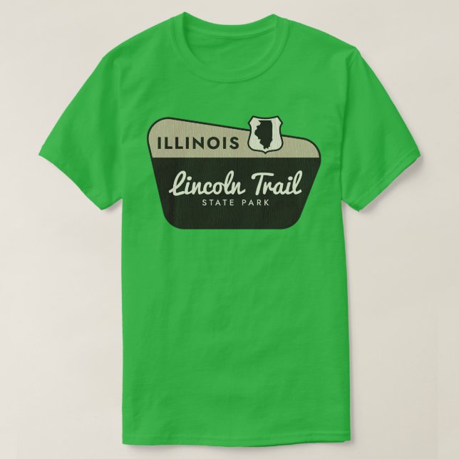 Lincoln Trail State Park Illinois Välkomsttecken T Shirt (Design framsida)