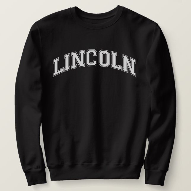 LINCOLN Universiteten-Stil Sweater America College Lång Ärmad Tröja (Design framsida)