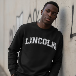LINCOLN Universitetstils Sweater Amerika Högskola Lång Ärmad Tröja