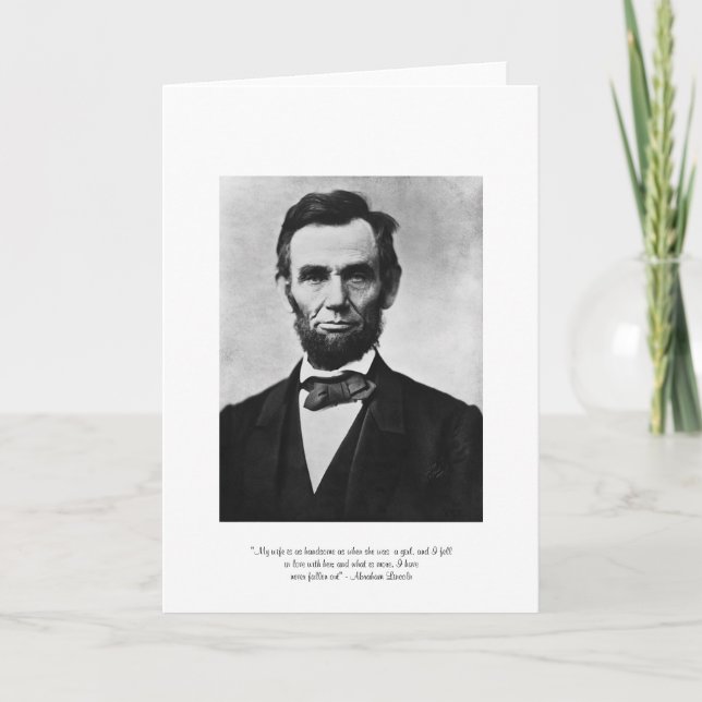 Lincoln "Vacker Fru" Love Hälsningskort Kort (Framsida)