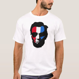 Lincoln with Aviator Sunglasses - Rött vitt blått Tröja
