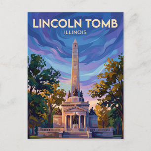 Lincolnmausoleet på Oak Ridge Cemetery USA Vykort