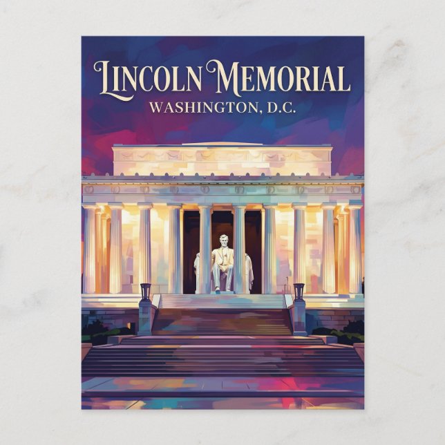 Lincolnminnesmärket District of Columbia Vykort (Framsida)