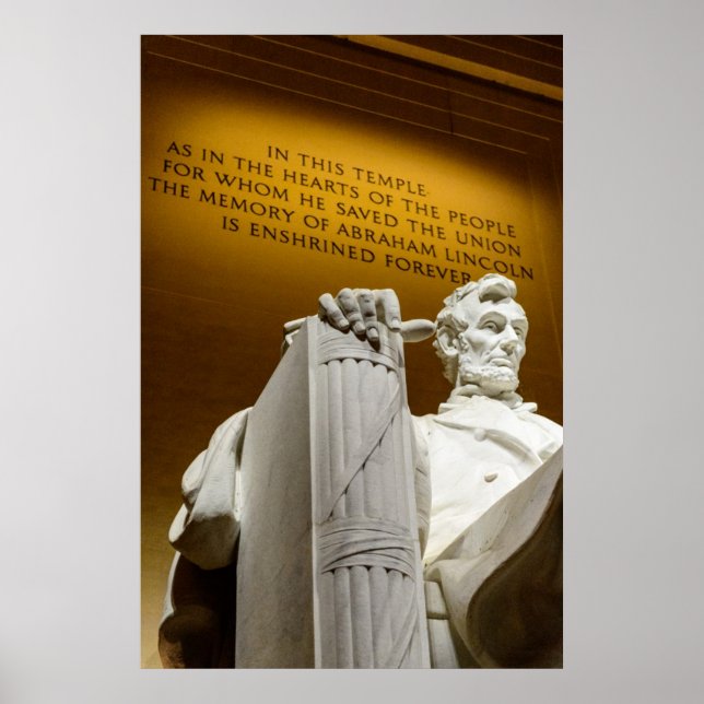 Lincolnminnesmärket med diakritiska tecken poster (Framsidan)