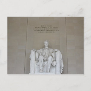 Lincolnminnesmärket vykort Washington DC studiebes