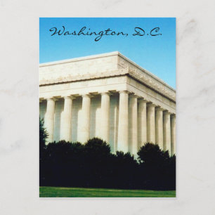 lincolnmonumentet dc vykort