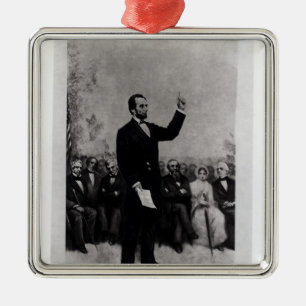 Lincolns adress på Gettysburg, 1895 Julgransprydnad Metall