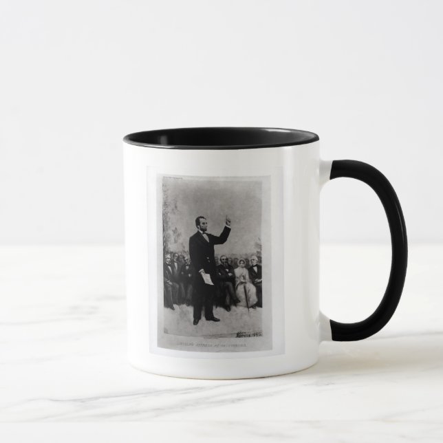 Lincolns adress på Gettysburg, 1895 Mugg (Höger)