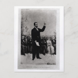 Lincoln's Adress vid Gettysburg 1895 Vykort