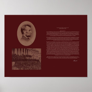Lincolns andra invigning Adress Poster