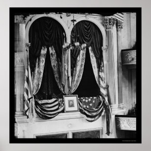 Lincolns boxas på den Ford teatern 1865 Poster