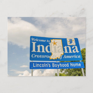 Lincoln's Boyown Home - Välkommen till Indiana-sig Vykort