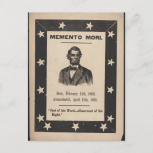 Lincolns död vykort
