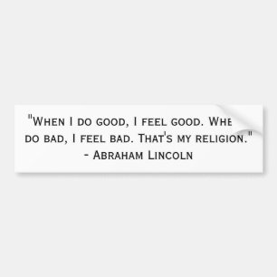Lincolns religion bildekal