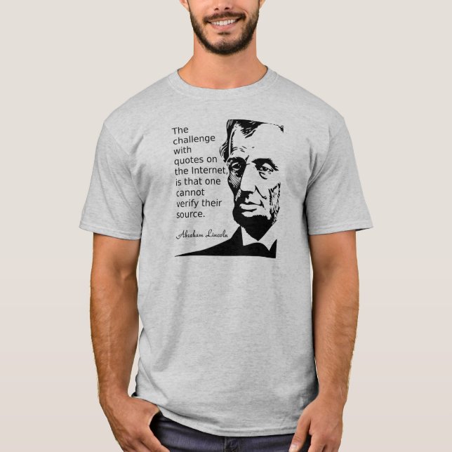 Lincolns T-shirt-citat Tee Shirt (Framsida)