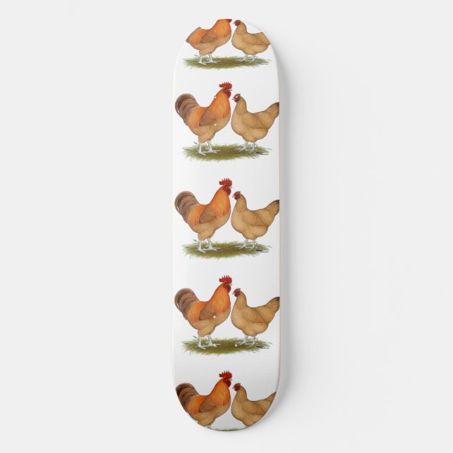 Lincolnshire Buff Chickens Mini Skateboard Bräda 18,7 Cm (Framsida)