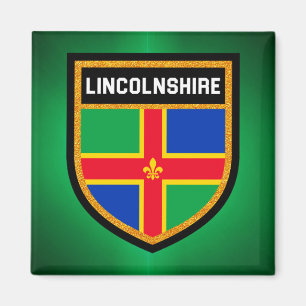 Lincolnshire flagga magnet