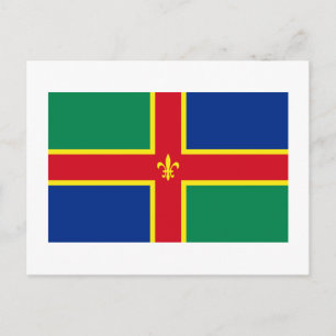 Lincolnshire Flagga Vykort