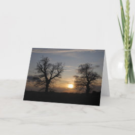 Lincolnshire solnedgång helgkort
