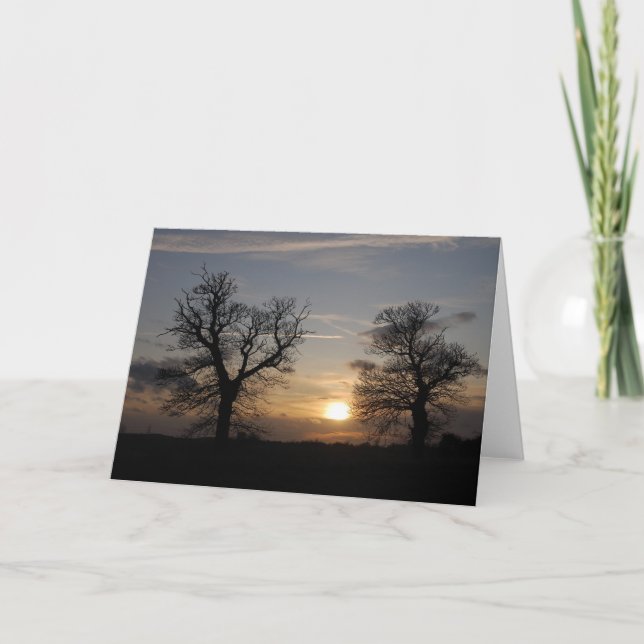 Lincolnshire solnedgång helgkort (Framsida)