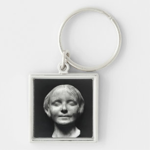 L'Inconnue de la Seine' Fyrkantig Silverfärgad Nyckelring