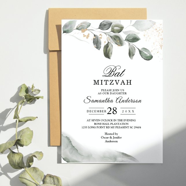 Lind Blad-Watercolor | Guldstoft | Inbjudningar (Skapare uppladdad)