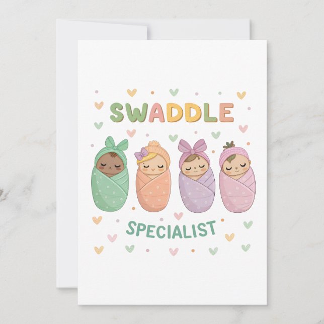 Lind illustration av babyspecialist julkort (Framsida)