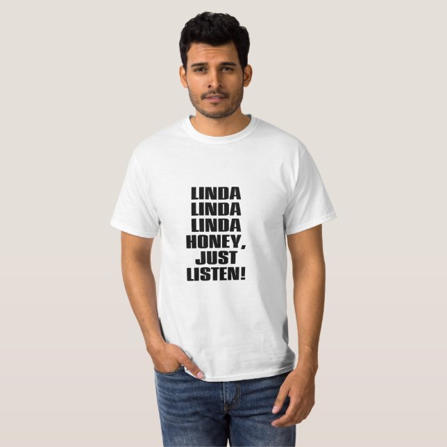 LINDA HONEY LYSSNA BARA TRÖJA (Hel framsida)