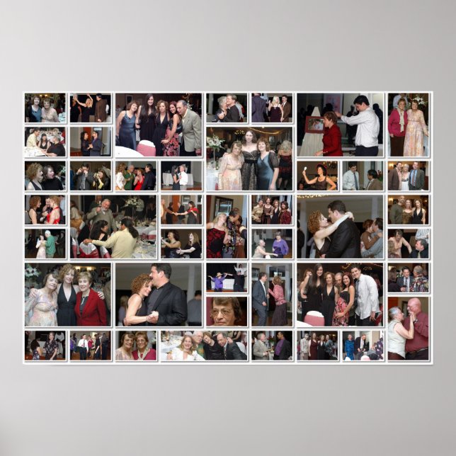 Linda och Bennetts Bröllopsfest Poster (Framsidan)