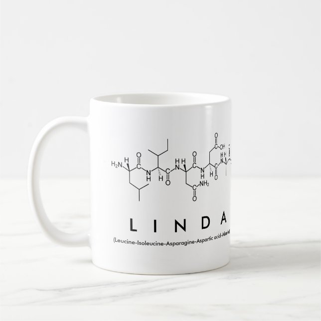 Linda peptide namn mugg (Vänster)