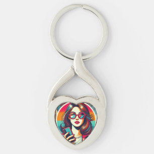 Linda Roberts Call Scammers Metall Hjärtnyckelring Twisted Heart Silverfärgad Nyckelring