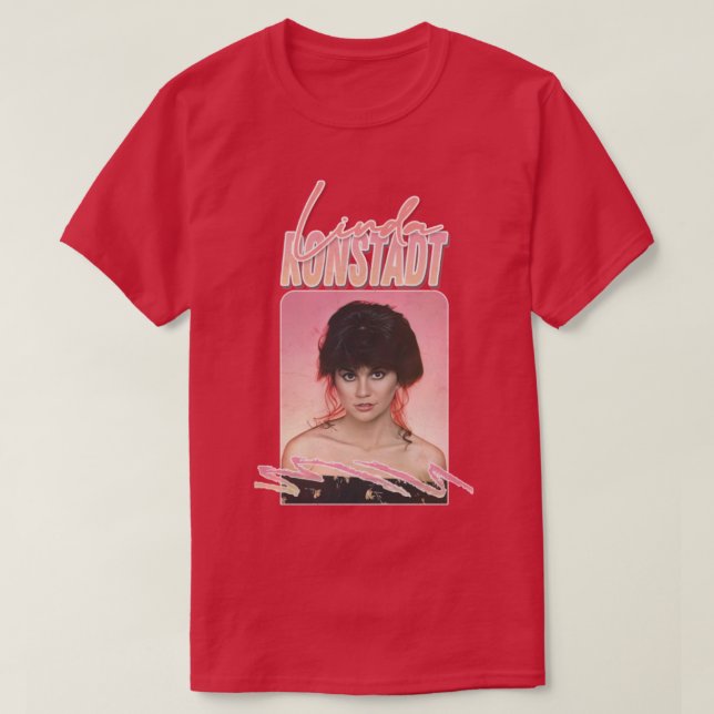 Linda Ronstadt Original Retro Stil Fläkt Art Desig T Shirt (Design framsida)