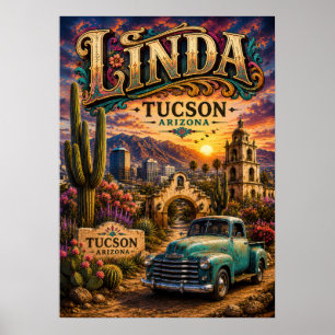Linda Tucson Arizona Personlig Sydvästlig Des Poster