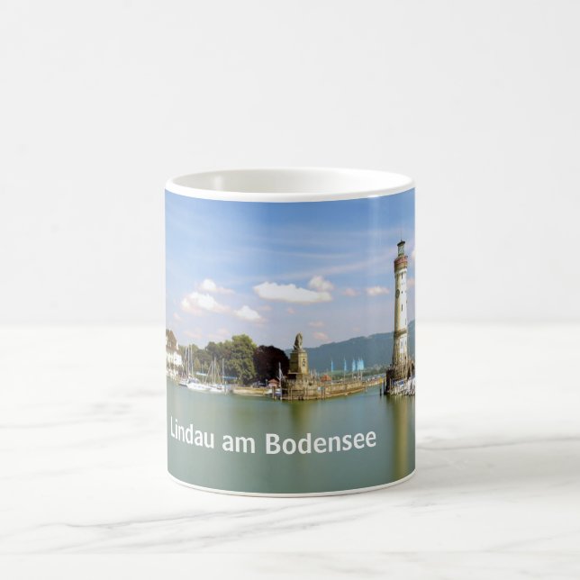 Lindau förmiddag Bodensee - souvenirmugg Kaffemugg (Center)