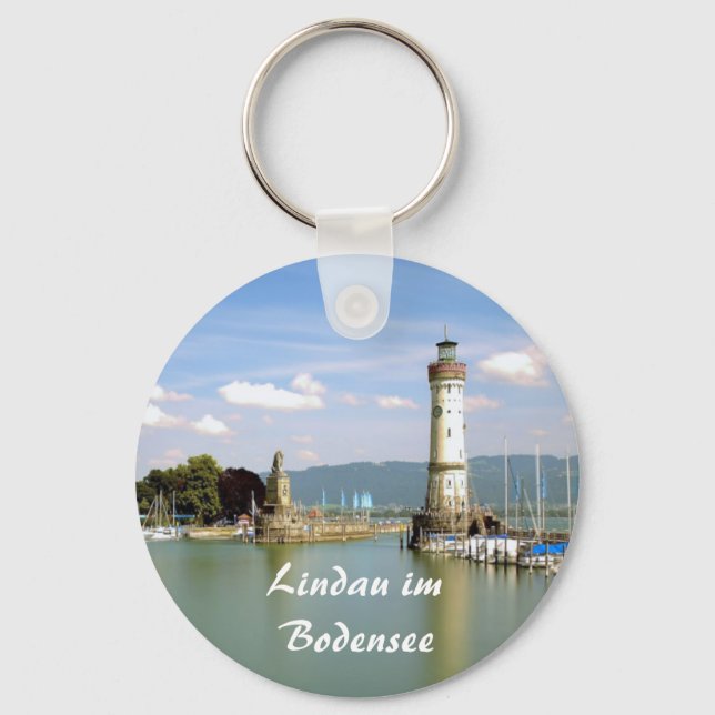 Lindau im Bodensee i Bayern på Tysklanda Souvenir Nyckelring (Framsida)