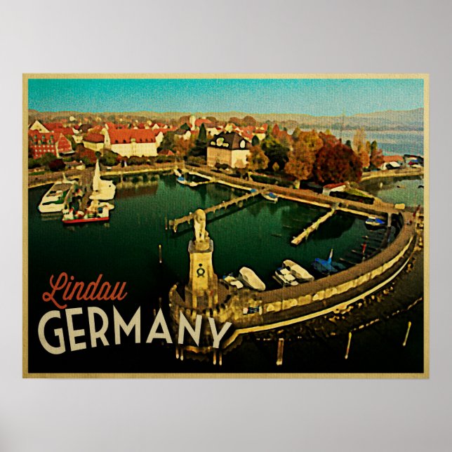 Lindau Tyskland Panorama Poster (Framsidan)