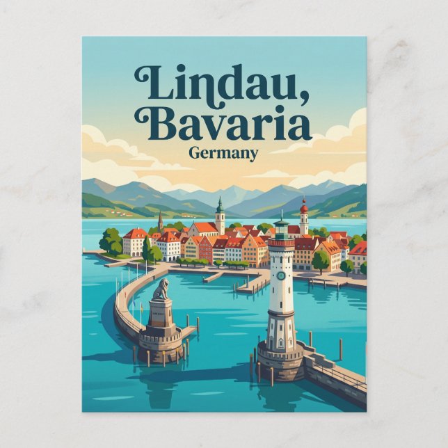 Lindau Tyskland Vykort (Framsida)