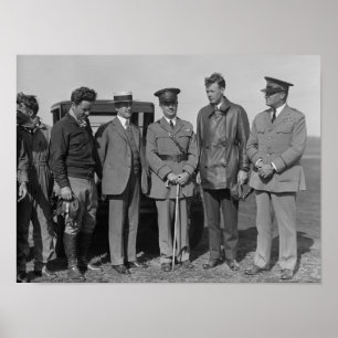 Lindbergh och Wright vid Wright Fält Photograph Poster