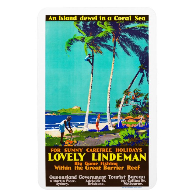 Lindeman Island Poster Flexible Photo Magnet (Vertikal)