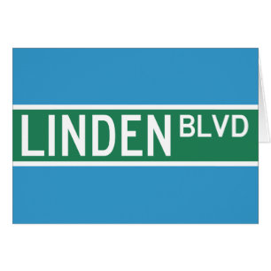 Linden Boulevard-tecken Hälsningskort