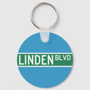 Linden Boulevard-tecken Nyckelring