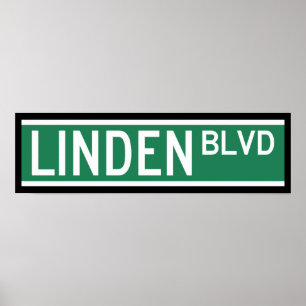 Linden Boulevard-tecken Poster