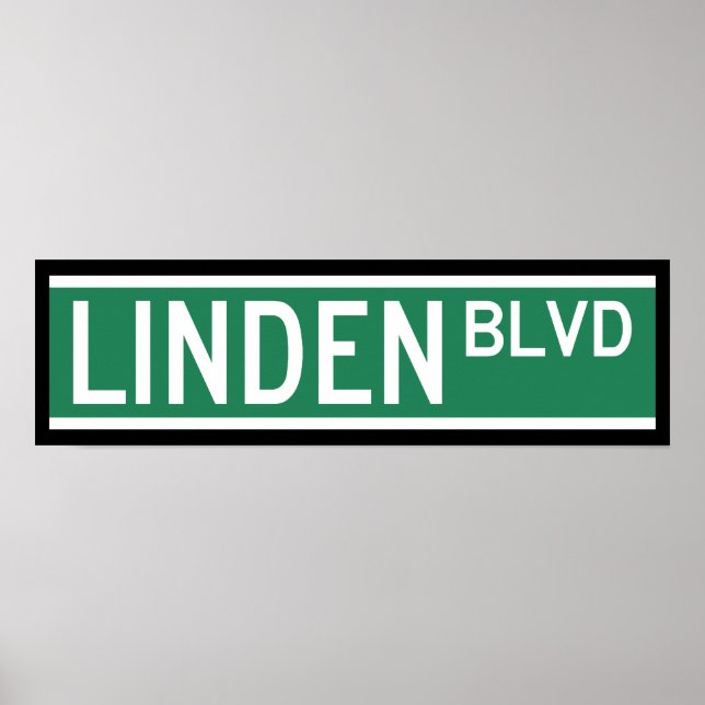 Linden Boulevard-tecken Poster (Framsidan)