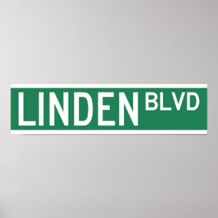 Linden Boulevard-tecken Poster