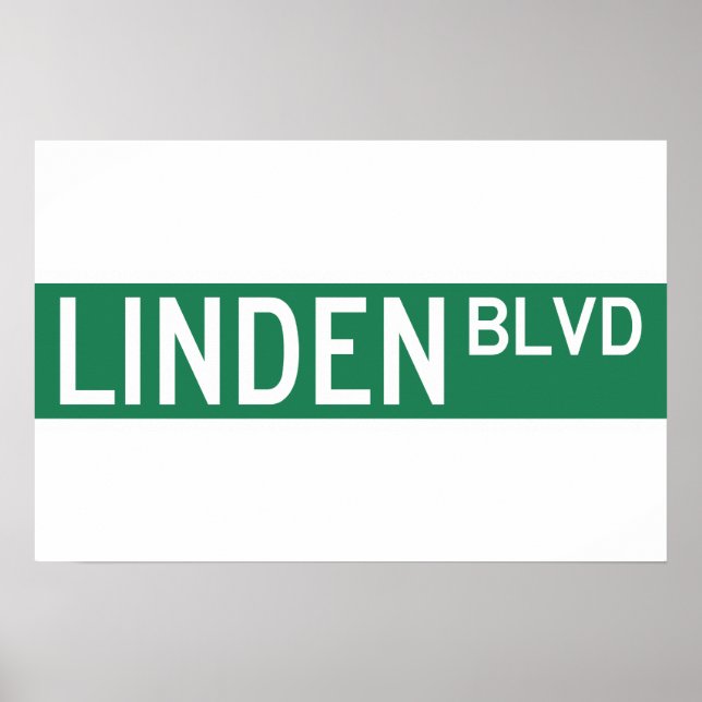 Linden Boulevard-tecken Poster (Framsidan)
